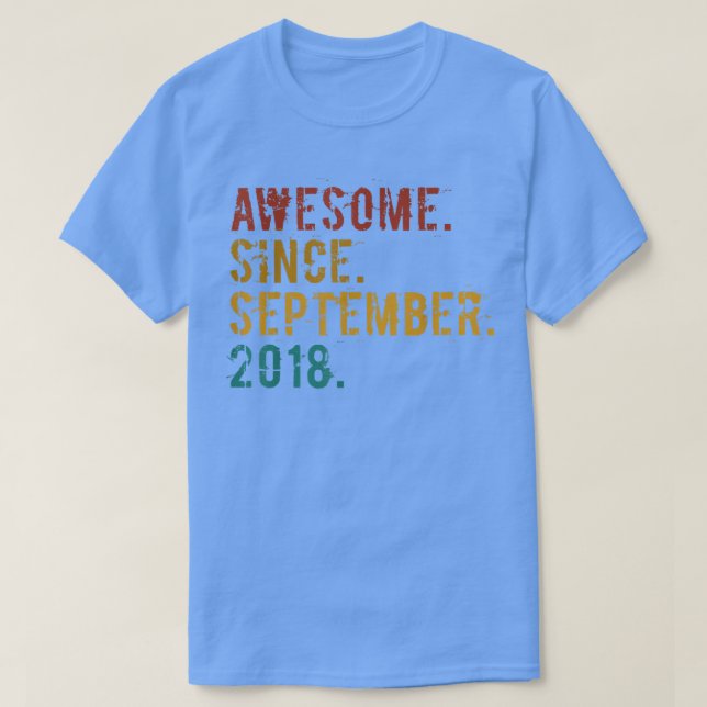 4 Jahre Alte Geschenke Phantastisch seit September T-Shirt (Design vorne)