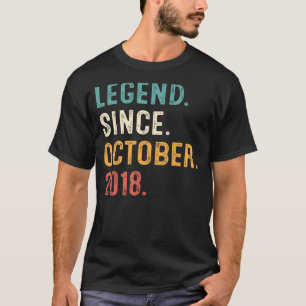 4 Jahre alte Legende Seit Oktober 2018 4. Geburtst T-Shirt