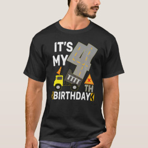 4 Jahre alter Junge Es ist mein 4. Geburtstagsbau T-Shirt