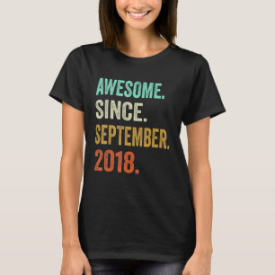 4 Jahre Altes Geschenk Phantastisch seit September T-Shirt