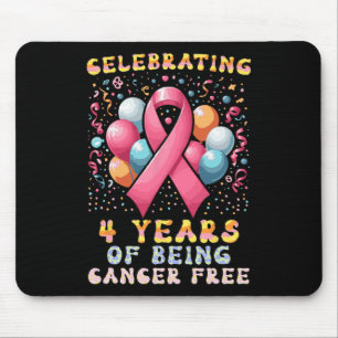 4 Jahre Krebs-freies Brustkrebs Mousepad