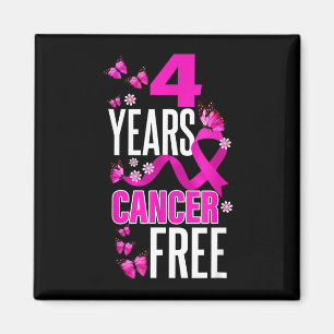 4 Jahre Krebs für Brustkrebsbewusstsein Magnet