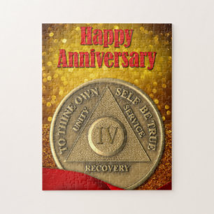 4 Jahre OM Coin Glitzer Happy Jubiläum