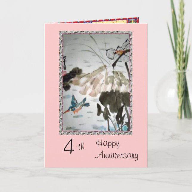 4. Jahrestagskarte Karte (Vorderseite)