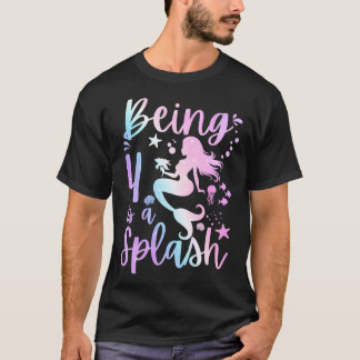 4-jähriger 4. Geburtstag der Meerjungfrau Unterwas T-Shirt
