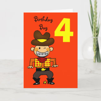 4-jähriger Geburtstag Karte