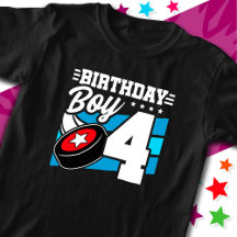 4-jähriges Hockey Party Thema 4. Geburtstag Junge