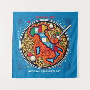 4. Januar - Nationaler Spaghetti-Tag Wandteppich
