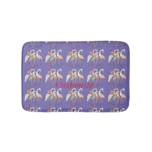 4 Japanische Krane Thunder_Cove Badematte (Vorderseite)