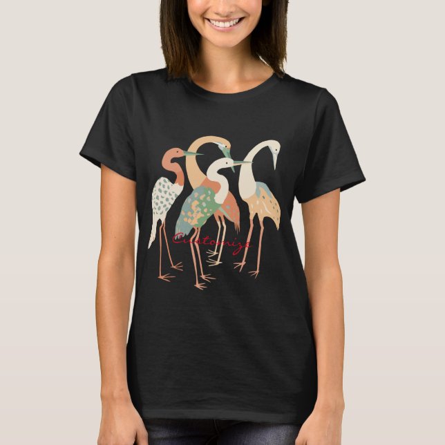 4 Japanische Krane Thunder_Cove T-Shirt (Vorderseite)