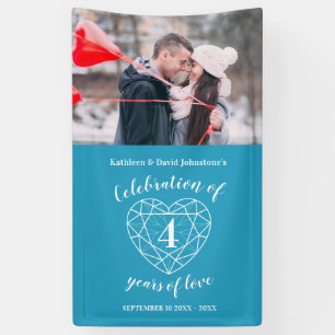4. Jubiläum Topaz personalisiertes Foto Banner