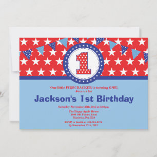 4 juillet 1er Invitation à l'anniversaire