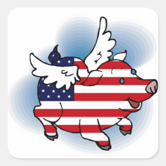 4 juillet - 4 juillet Stickers Patriotique Flying