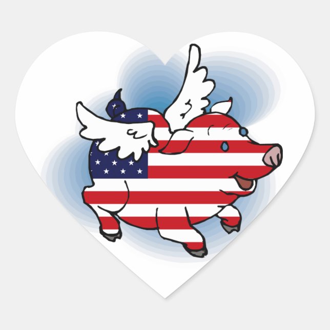 4 juillet - 4 juillet Stickers Patriotique Flying  (Devant)