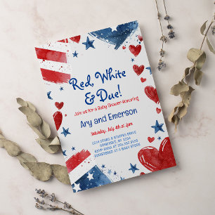 4 juillet Baby shower Invitation 4 juillet douche