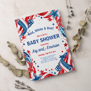 4 juillet Baby shower Invitation 4 juillet douche