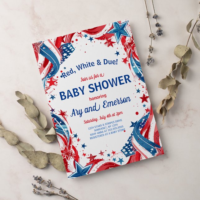 4 juillet Baby shower Invitation 4 juillet douche (Créateur téléchargé)