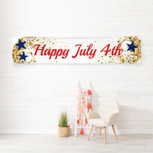 4 juillet Bannière personnalisée intérieure