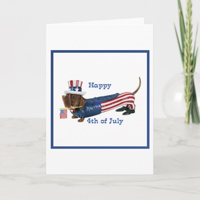 4 juillet carte de chien de saucisse (Devant)
