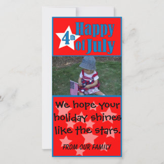 4 juillet carte photo heureux de Jour de la