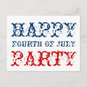 4 juillet cartes heureuses de partie pour le Jour