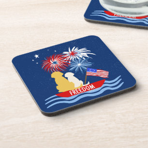 4 juillet Chiens Annapolis Dessous de verre de bat