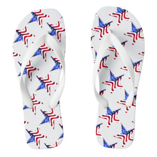 4 juillet, Étoile et États-Unis, tongs de drapea