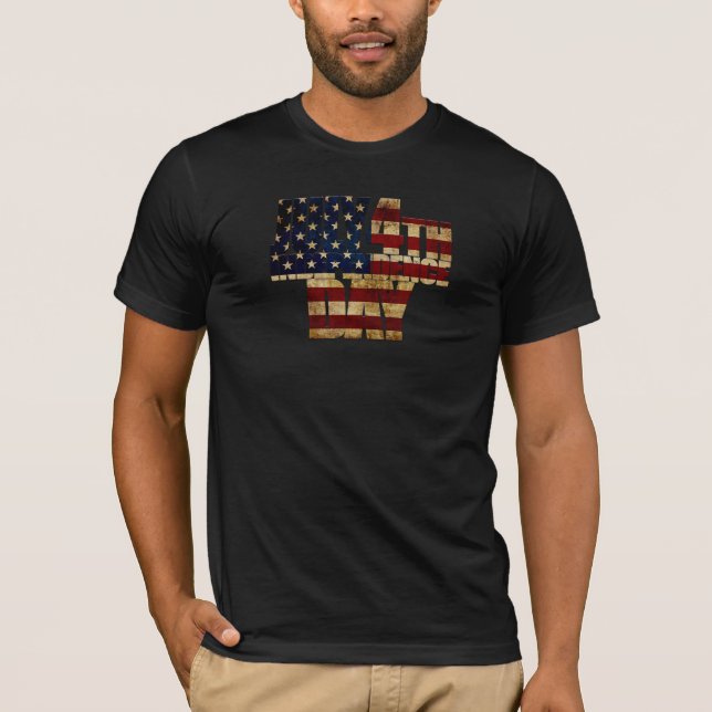 4 juillet Fête de l'Indépendance 002 T-shirt (Devant)
