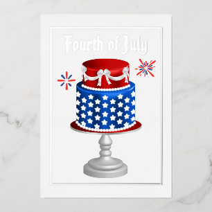 4 juillet Indépendance Jour BBQ Foil Invitation