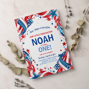 4 juillet Invitation anniversaire 4 juillet Parti