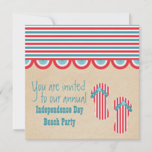 4 juillet Invitation de Beach Party