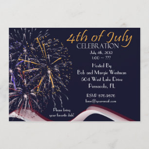4 juillet Invitations du groupe Fireworks