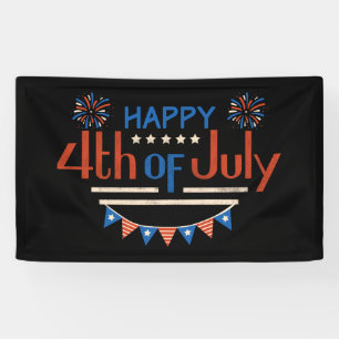 4 juillet Jour de l'Indépendance 3x5 Bannière de v