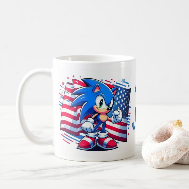 4 juillet. Mug du Jour de l'Indépendance, mug soni (Avec donut)