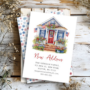 4 juillet Nouvelle adresse Moving Flat Faire-part
