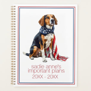 4 juillet Patriotic Hound Dog Personnalisé