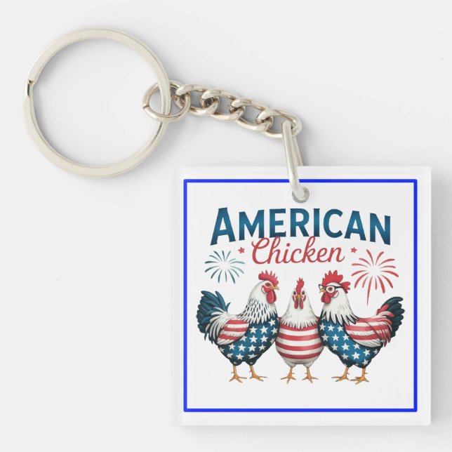 4 juillet Patriotique American Chicken-62987 (Devant)