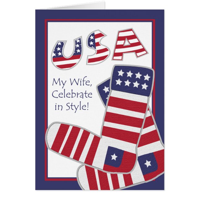 4 juillet pour femme, Chaussettes patriotiques (Devant)