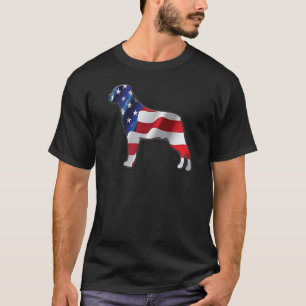 4 juillet ROTTWEILER de PATRIOTE de T-shirt pour