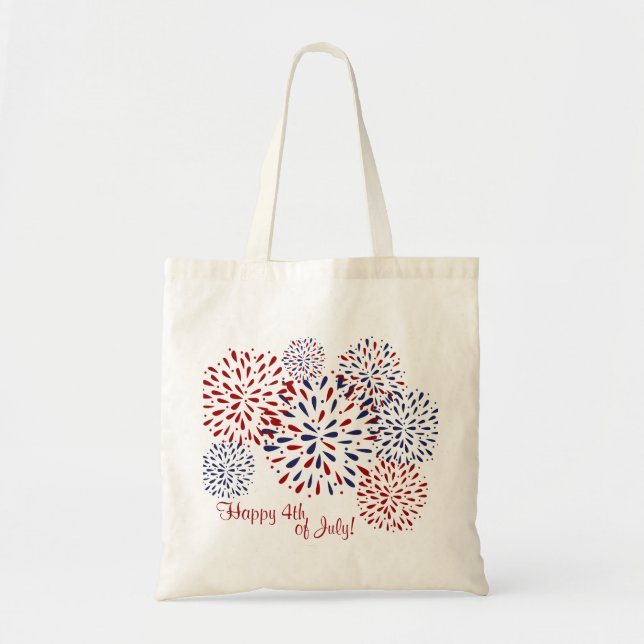 4 juillet sac fourre-tout heureux à feux (Devant)