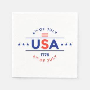 4 juillet serviettes en papier de fête