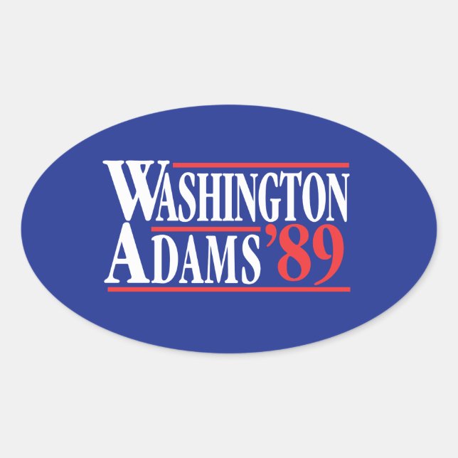 4 juillet Sticker pare-chocs de la campagne Adams  (Devant)