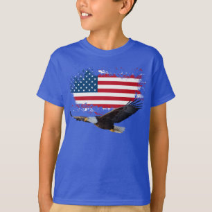 4 juillet T-shirt bleu enfant
