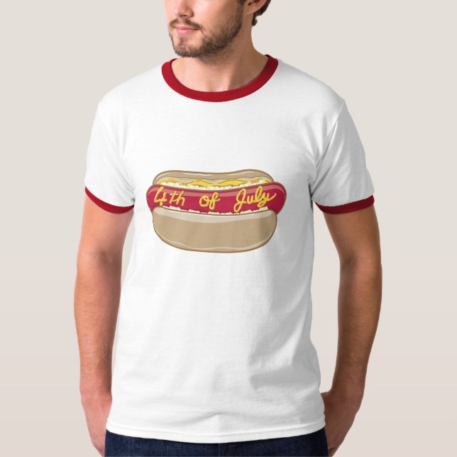 4 juillet T-shirt de hot dog (Devant)