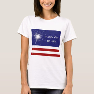 4 juillet T-shirt heureux avec le cierge magique