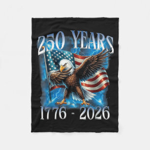 4. Juli 1776-2026 Dabbing Eagle 250th USA Fleecedecke