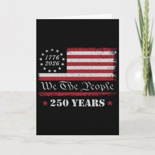 4. Juli 1776 2026 USA 250 Jahre Patriotisch Karte