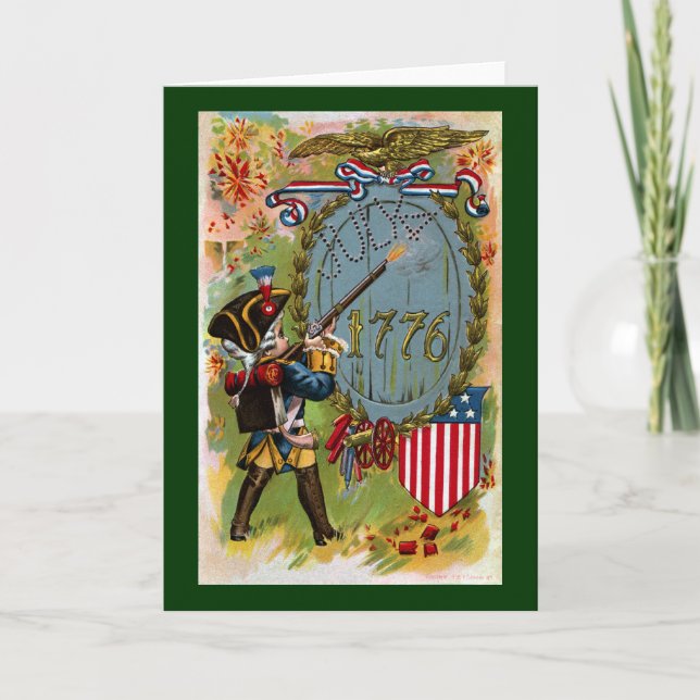 4. Juli 1776 Minuteman Karte (Vorderseite)