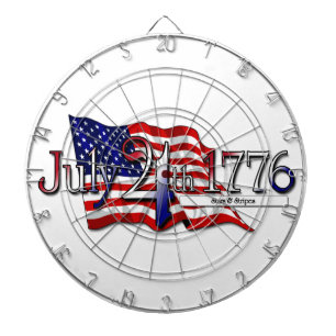 4. Juli 1776 Sterne & Streifen Dartscheibe