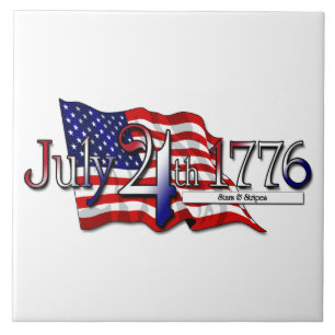 4. Juli 1776 Sterne & Streifen Fliese